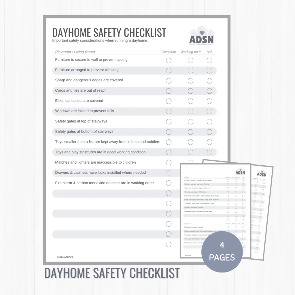 DAYHOME SAFETY CHECKLIST