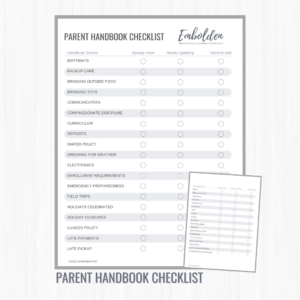 Parent Handbook Checklist