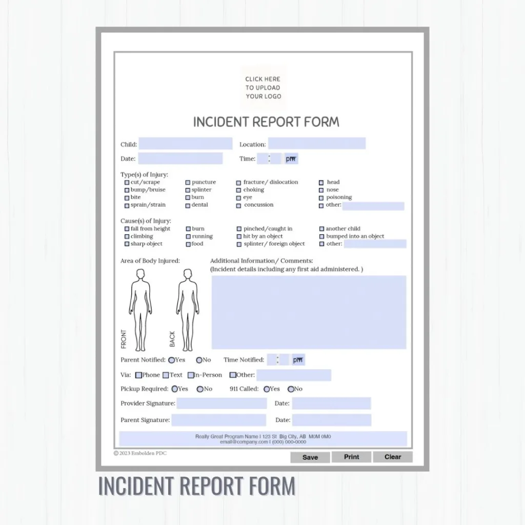 incident report form