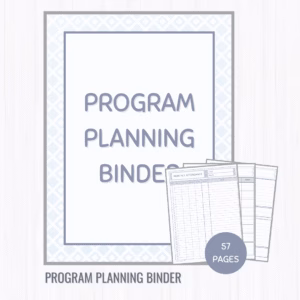 program planning binder