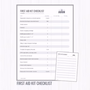 First Aid Kit Checklist