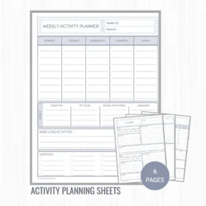 Activity Planning Sheets