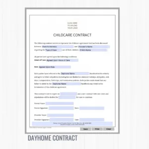 Dayhome Contract