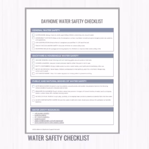 Water Safety Checklist