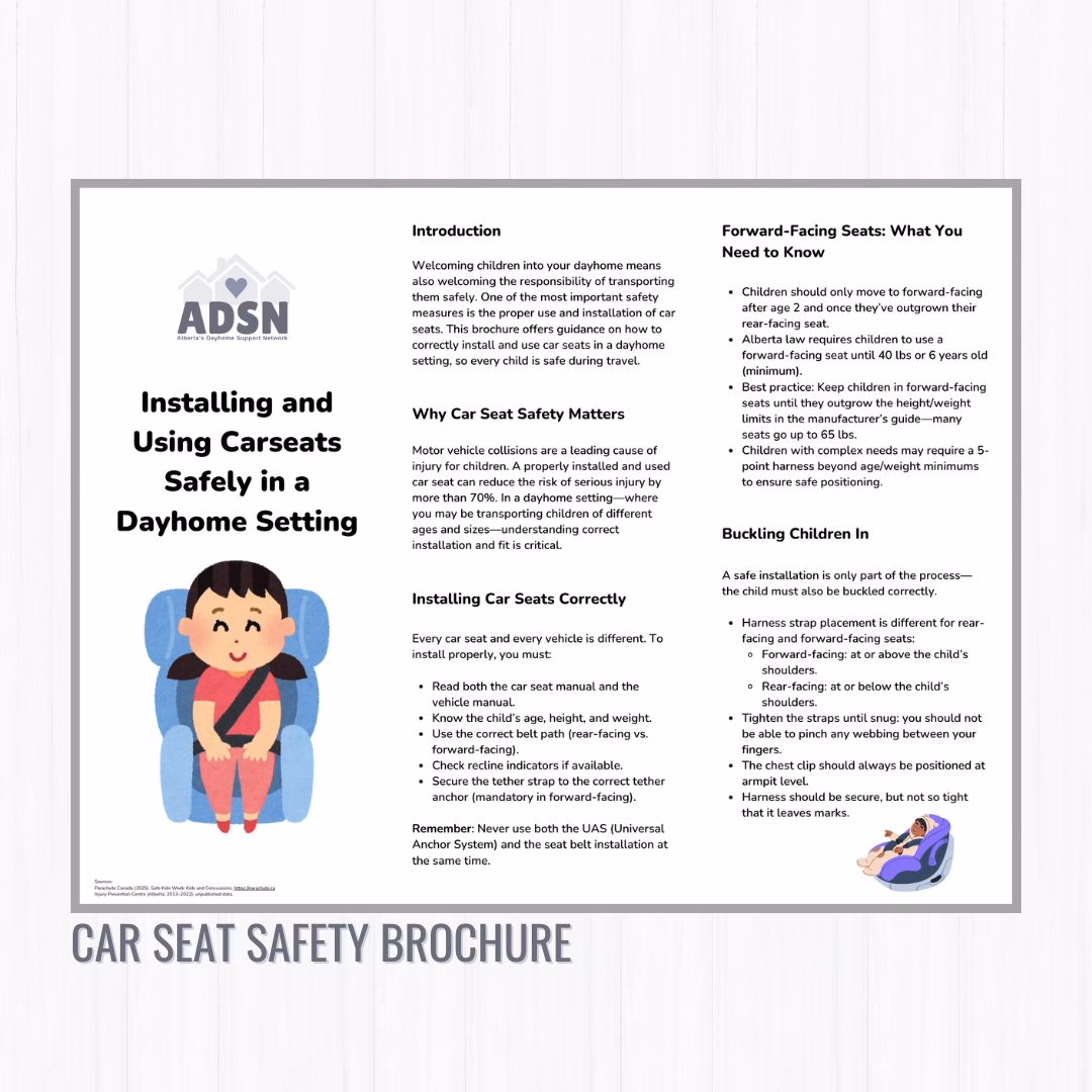 Car Seat Safety Brochure